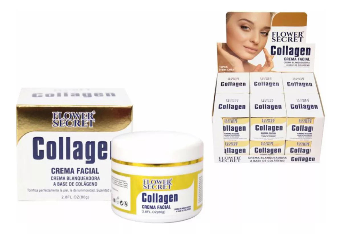 Crema facial Colágeno anti envejecimiento y blanqueadora